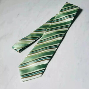EPoint Green Blue Striped Silk Men’s Classic Neck Tie